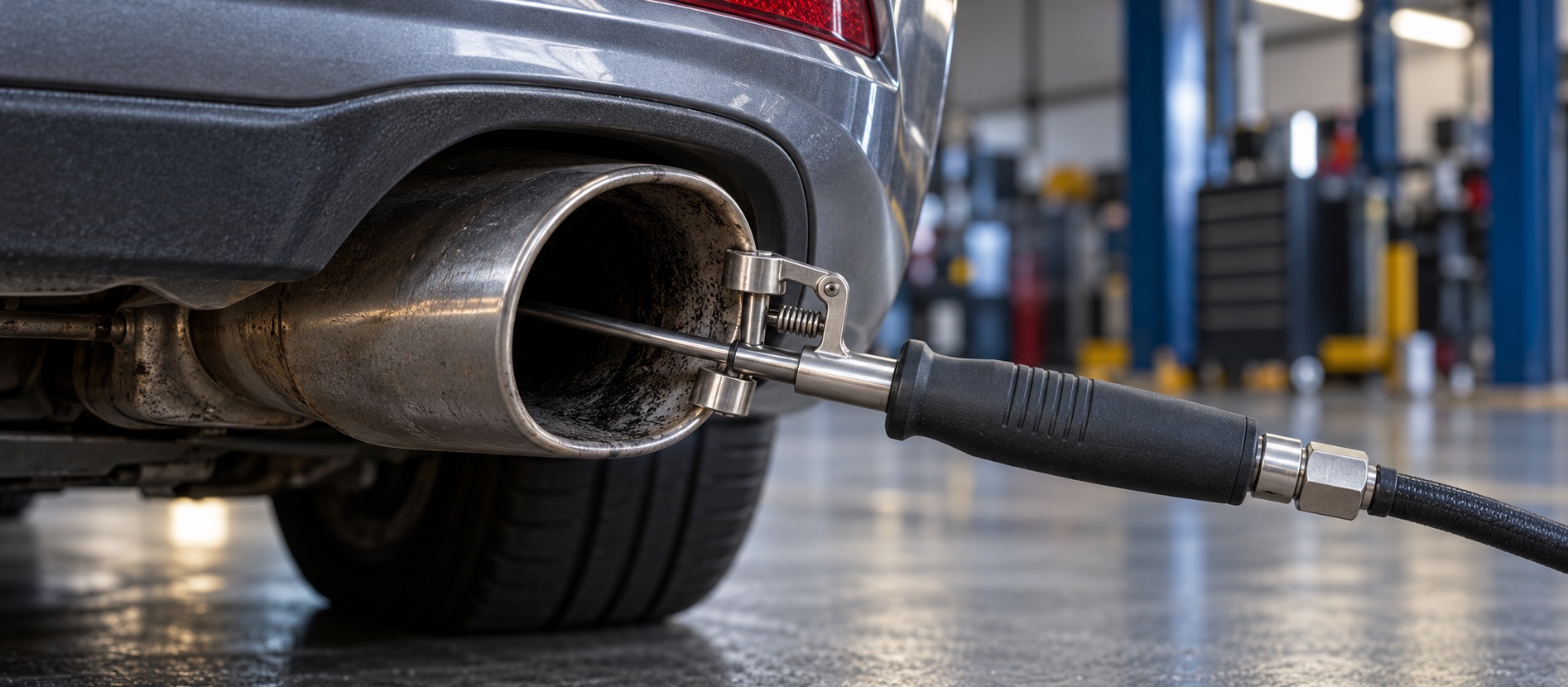 Analysis probe in an exhaust pipe