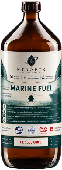 NTROPYX Marine, braune Glasflasche