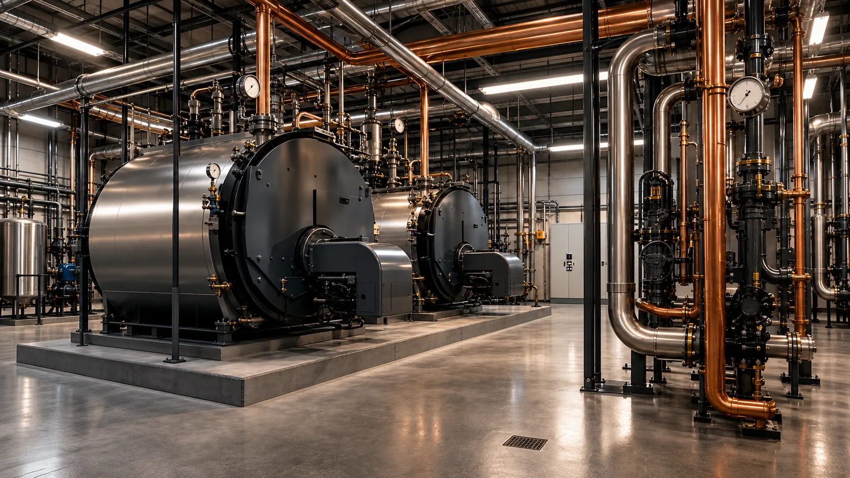 Heizöllager und Kesselanlage im Industriebetrieb