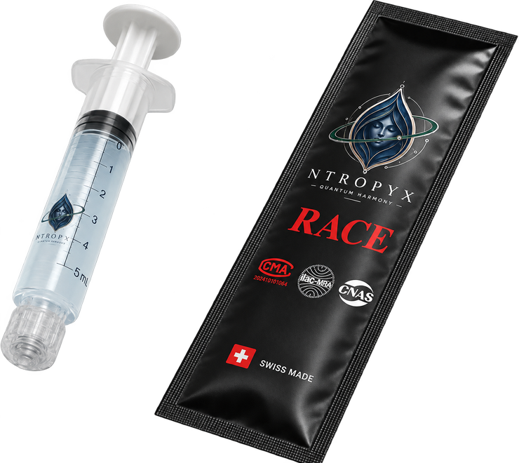NTROPYX One Dose Race, syringe and sachet for competition