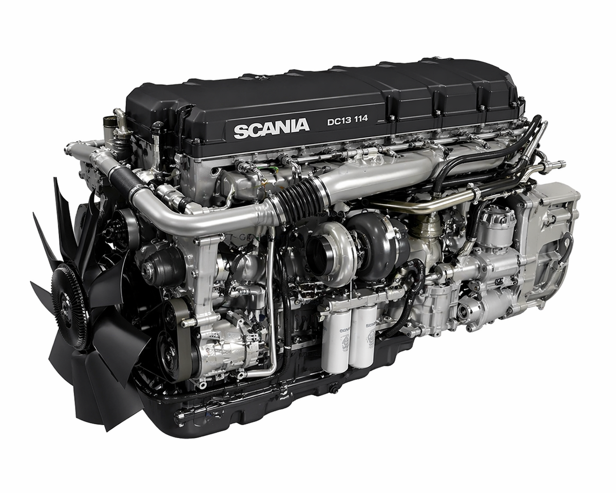 Moteur diesel poids lourd Scania DC13-114 — unité de référence testée sur le cycle stationnaire européen